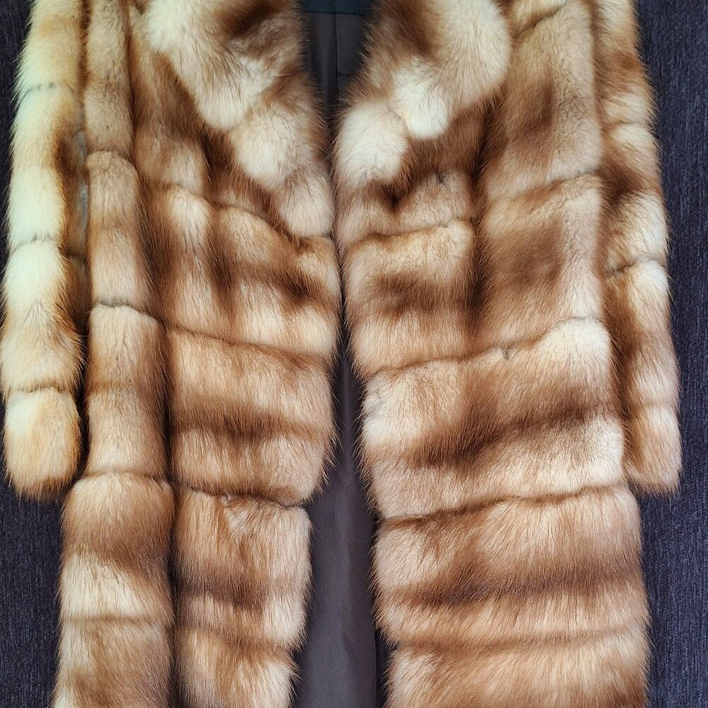 Nearly New Stone Martin Fur Coat Bonwit Teller Gunther Jaeckel Small 38 Length